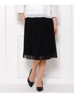 【フリーサイズ/洗濯機可】ランダムプリーツスカート/ブラック(019)