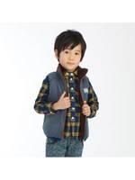 【ベビー】ビエラチェックマリンカラーシャツ/イエロー