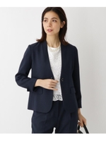 【ママスーツ/入学式　スーツ/卒業式　スーツ】カラーレスジャケット/ダークネイビー(094)