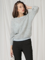 【数量限定】【Italy SCIARADA】ニットプルオーバー/ライトグレー