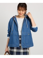 【洗える】5.5OZデニムパーカー/ブルー(092)