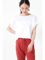 ◆[ウォッシャブル]ハリジェンヌタックスリーブプルオーバー/ホワイト(030)