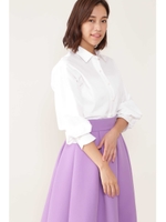 ◆［ウォッシャブル］ボリュームスリーブシャツ/ホワイト(030)