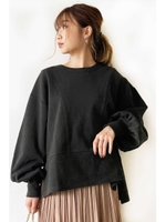 ◆ダブルフェイスシームカットソー/ブラック(010)