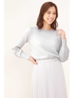 ◆袖デザインラメニット/グレー(020)