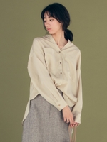 ≪手洗い可能≫ポワエールツイルブラウス/ベージュ