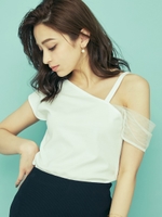 アシメTシャツ/O.WHT