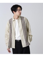 エスニックシシュウ ビッグシルエットシャツ/ライトベージュ(651)