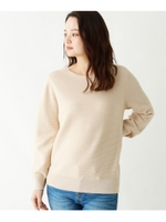 ガ−タ−ボートネックニットプルオーバー/ライトベージュ(051)