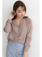 ガルーダツイルシャツ オープンカラー/モカ(050)