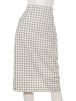 ギンガムペンシルスカート/サックス