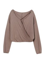 クロスカシュクールトップ/L/BROWN