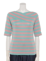 クロスネックPO/ブルーグリーンXピンク