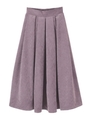 コーデュロイタックデザインフレアスカート/パープル