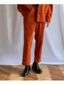 コーデュロイワイドテーパードパンツ/ダークオレンジ(068)