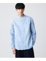 コットンサッカードビーシャツ/サックス(090)