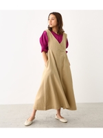 コットンツイル ジャンパースカート/BEG