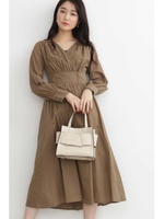 コットンローンカシュクールワンピース/カーキ(180)