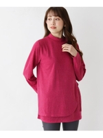 サイドベルトニットソープルオーバー/ラズベリーピンク(073)