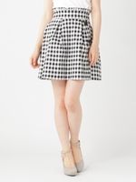 サイドボタン台形スカート/クロ