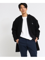 シープ ボア ロゴ ロングコート/ブラック(019)