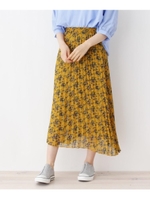 シフォンプリーツスカート/マスタード(033)