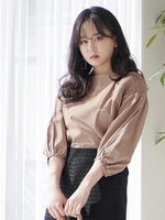 シャーリングショルダーBL/ベージュ