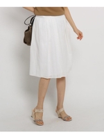 シャイニーストライプスカート/ホワイト(302)