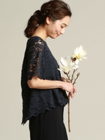 ジャガードレースブラウス（2019年）/ネイビー