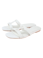 スキニーストラップサンダル/ホワイト