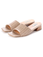 スクエアクロコミュール/ベージュ