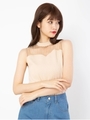 ストライプチュール切り替えトップス/ベージュ