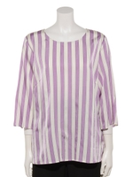 ストライプブラウス/ピンク