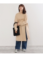 スリットスウェットワンピース/ベージュ(005)