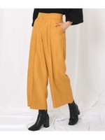 センターピンタックワイドパンツ/マスタード(044)
