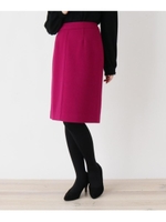 センター切り替え台形メルトンスカート/ピンク(072)