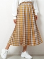 チェックプリーツＳＫ/イエロー