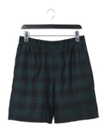 チェックワイドショートPT/ダ-クグリ-ン