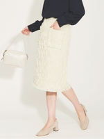 ツイードタイトスカート/ライトグリーン