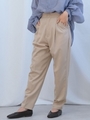 ツイルタックテーパードパンツ/ライトベージュ