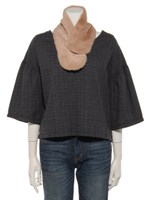 ティペット付チェックBL/CHARCOALGRAY