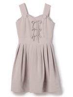 トリプルリボンビジューワンピース / mille fille closet/ベビーピンク