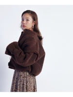 ドロストショートボアブルゾン/ブラウン