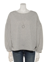 ネックレス付２ウェイ裏毛ＰＯ/杢グレー