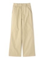 ハイウエストワイドストレートチノパンツ/ベージュ(040)
