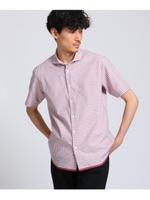 ハケメギンガムチェックシャツ/ボルドー(264)