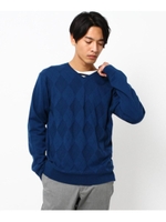 バソランウールニットVネック/ブルー(092)