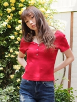 バックOPENフロントボタンTOPS/レッド