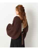 バックリボンドルマンカーディガン/ブラウン