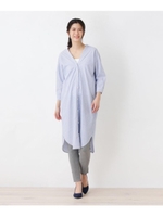 パールボタンシャンブレーワンピース/ブルー(392)